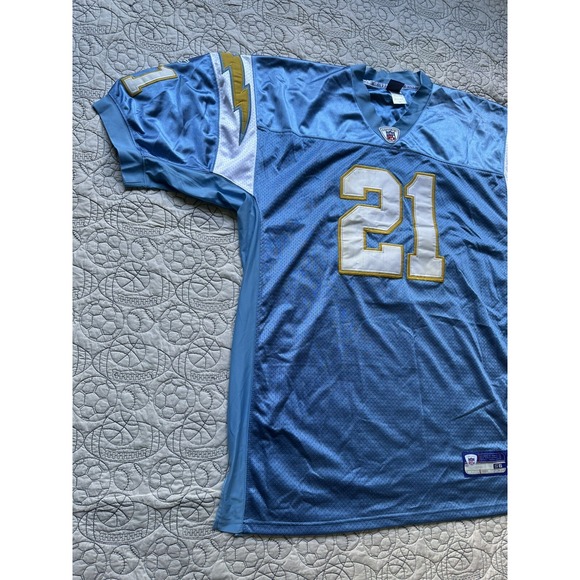 Reebok SD Chargers Mens  Ladainian Tomlinson Powder Blue Jersey Sz 56 Stitched - Picture 3 of 16